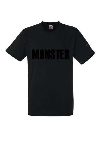 Tee Shirt Noir sur noir MONSTER