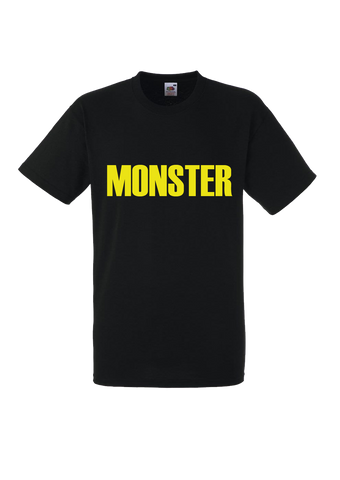 Tee Shirt Jaune sur Noir Monster